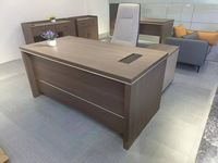 Bureau de direction design noir – Mobilier de bureau haut de gamme pour PDG