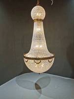 Éclairage de restaurant d'hôtel à thème Lustre en cristal rétro antique personnalisé à grand panier