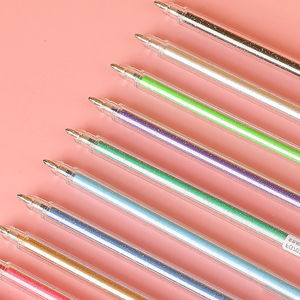 New Trend Metallic Gel Pen, Liquid Glitter Iridescent Gel Pen for Adult Coloring, Doodling Drawing <b>Scrapbooking</b> Card Making - Product Image 3