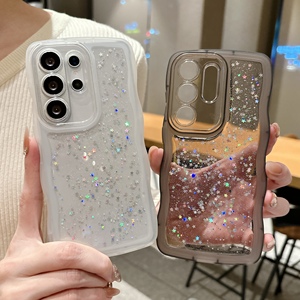 <span class=keywords><strong>Coque</strong></span> de téléphone transparente souple antichoc avec étoiles scintillantes en époxy et bords ondulés pour <span class=keywords><strong>Samsung</strong></span> Galaxy S26 Ultra S25 Edge S24 S23 <span class=keywords><strong>S22</strong></span> S21 Plus S25FE - Product Image 6