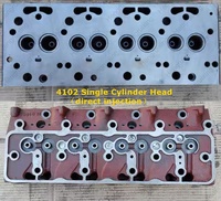 Pièces de moteur diesel, culasse monocylindre pour K4102. Veuillez fournir des photos du bas du piston pour vérifier si l'injection est directe ou par tourbillonnage.