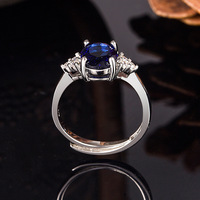Bagues De mariage en Zircon bleu rouge violet, anneau De fiançailles, fête d'anniversaire, mariage