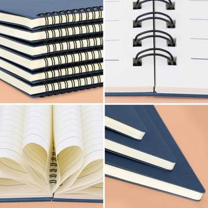 <b>A4</b> Spiral Ruled Leather Lined Custom Color Travel Writing Students College Office Business Subject <b>Diary</b> Notebooks - Product Image 3