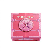Boîte cadeau personnalisée en carton rigide avec fermeture magnétique à double porte, doublure en éponge, revêtement UV, style féminin rose fantaisie, pour parfum