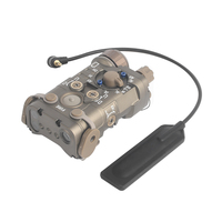 Lampe torche tactique multifonctionnelle en métal avec laser rouge et vert, viseur IR, lampe de poche blanche, lampe de chasse