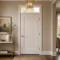 Porte Shaker à 2 panneaux, finition blanche, pour maison et hôtel, style intérieur moderne