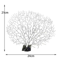 Ornement de corail marin pour aquarium, corail rouge artificiel en plastique, décoration de réservoir de poissons, aménagement paysager de plantes marines sous-marines