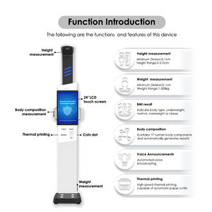 <span class=keywords><strong>Bilancia</strong></span> Digitale Intelligente per Grasso Corporeo da 24 Pollici con Capacità di 300kg, Display LCD, Struttura in Acciaio, Precisione 0,1kg - Product Image 3