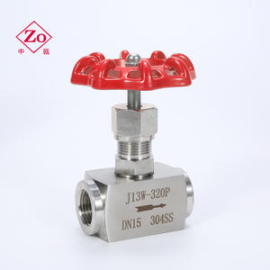 Válvula de aguja de acero inoxidable 304 J13W-320P con rosca interna para control de presión de gas, agua y aceite, válvula de corte de 4/5 pulgadas - Product Image 1