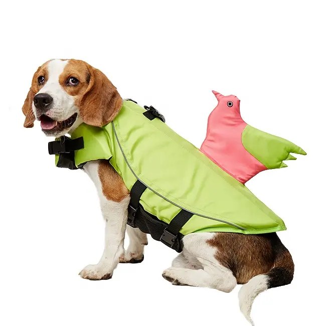Badpak Hond Harnas Vest Mode Verstelbare Zomer Veiligheid Reflecterende Hond Zwemmen Reddingsvest Met D Ring