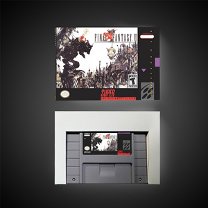 Final Game Fantasy VI 6-Versión de EE. UU. Ahorro de batería Cartucho de juego RPG con caja de venta al por menor para SNES