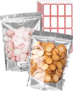 Bolsa de plástico PE personalizada transparente de alta calidad, bolsa con cremallera de pie, a prueba de humedad y grado alimenticio para embalaje - Product Image 2