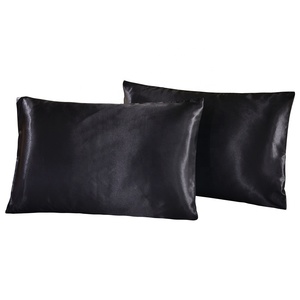 Parure de lit de luxe en satin de soie <span class=keywords><strong>noir</strong></span>, taille King, 4 pièces, draps-housses en microfibre, motif uni, 600 fils, pour hôtels et usage domestique - Product Image 3