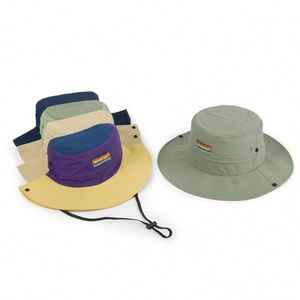 Wholesale Summer Outdoor <b>Sun</b> Bucket <b>Hat</b> Cowboy Style for <b>Men</b> and Women Fishing Bucket Cap - Product Image 4