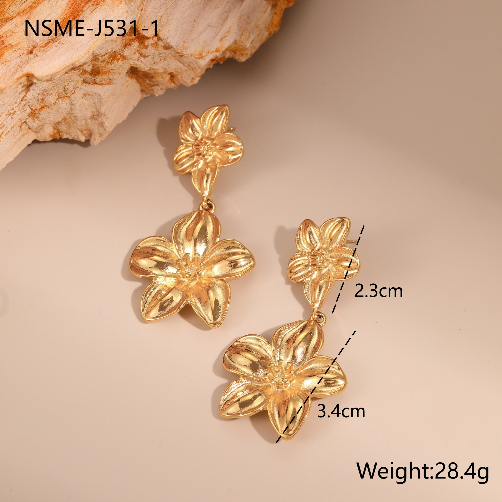 NSME-J531-1 Flower earrings