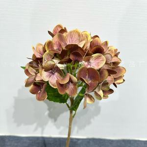 Fleur artificielle en soie Junheyuan, hortensia à branche unique, décoration intérieure, 54 pétales, finition mate - Product Image 2