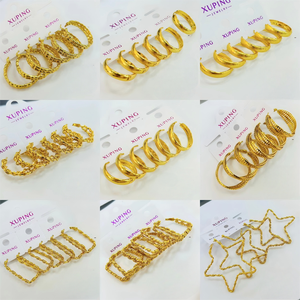 XUPING Wholesale Lot Hoop <strong>Earrings</strong> Gold Color Twisted <strong>Chunky</strong> Hoop <strong>Earrings</strong> Women Bold Statement Jewelry <strong>Earrings</strong> - Product Image 5