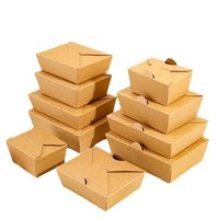 Boîtes d'emballage en papier kraft gaufré haut de gamme, rigides, pour plats à emporter, en matériaux recyclés, pour chewing-gum