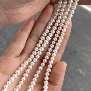 Gargantilla de Plata 925 para Mujer, Cadena de Clavícula con Perlas de Agua Dulce, Simple, de Alta Gama, Natural, con Luz Intensa - Product Image 3