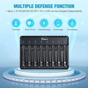 Chargeur de batterie lithium-ion portable rechargeable EBL 8 emplacements 1,2 V NIMH AA AAA 1,5 V - Product Image 6