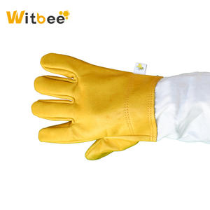 ถุงมือเลี้ยงผึ้งหนังแกะ Stock XL พร้อมซับในผ้าฝ้าย ป้องกันแขนยาว นิ้วโป้งตรง จากประเทศจีน คุณสมบัติป้องกันแบบนุ่ม - Product Image 2