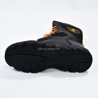 Pompier Pompiers Bottes de sauvetage Chaussures de sécurité résistantes à la chaleur en cuir de bonne qualité
