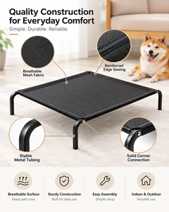 Cuccia rialzata rinfrescante per cani, in rete traspirante, <span class=keywords><strong>lettino</strong></span> portatile antiscivolo per animali domestici da esterno - Product Image 5
