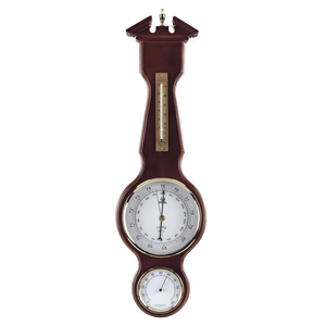 Reloj de pared de madera maciza de diseño clásico europeo, estación meteorológica, barómetro, termómetro, higrómetro, mecanismo - Product Image 1