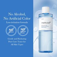 Tónico Facial Medicube Zero Pore, Exfoliante e Hidratante, Botella Azul, Tónico a Base de Agua con AHA, Cuidado de la Piel Coreano