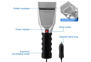 12V điện nước nóng xe Băng <span class=keywords><strong>scraper</strong></span> xe ô tô mùa đông Phụ Kiện Xe tuyết loại bỏ xẻng kính chắn gió Kính rã đông công cụ làm sạch - Product Image 3