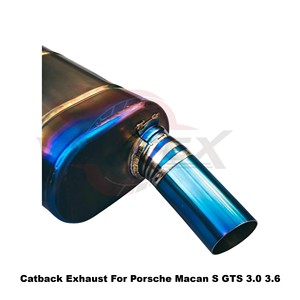 Vortex Burnt Titanium Full <b>Exhaust</b> System With Vacuum Valve For Porsche Macan S GTS 3.0 3.6 Racing - Product Image 5