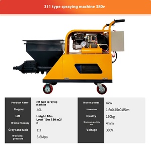 Máquina automática de inyección de mortero de hormigón de alta calidad, maquinaria de pulverización de mortero de refuerzo de pared de yeso - Product Image 4