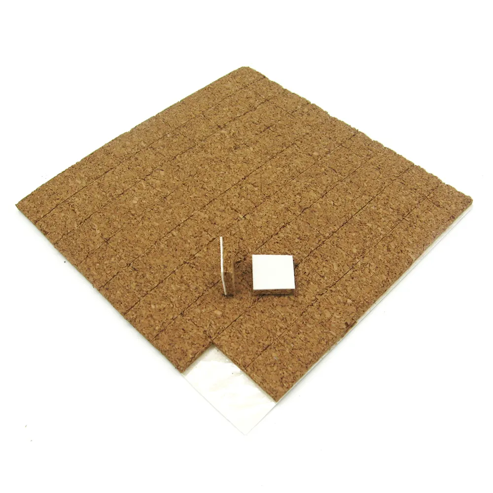 Cheapest factory price cork spacers 18*18*5mm protection cork distance pads for glass protection