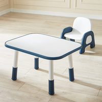 Ensemble table et chaise d'étude moderne pour enfants 77*58*55cm pour chambre d'enfant, salon, école, en plastique