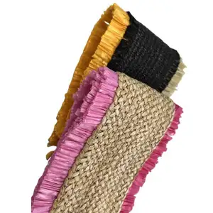 Vacation fashion PP raffia weaving strap with two -color fills raffia Vamp, free pattern Shoe Upper