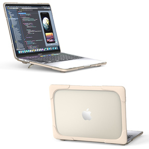Para <span class=keywords><strong>Apple</strong></span> <span class=keywords><strong>Macbook</strong></span> <span class=keywords><strong>Pro</strong></span> <span class=keywords><strong>13</strong></span>,3 <span class=keywords><strong>2022</strong></span> cubierta protectora con soporte plegable parachoques de TPU transparente cubierta resistente para computadora portátil antiarañazos - Product Image 3