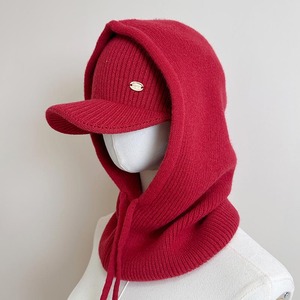 Bonnet cache-cou intégré épaissi pour femme, col cache-oreilles polyvalent en tricot, idéal automne-hiver - Product Image 6
