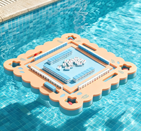 Table de Mahjong Flottante de Luxe en EVA avec Rainures Intégrées pour Divertissement, Soirées Poker, Tuiles Personnalisables, Pieds en Acier Inoxydable, Portable
