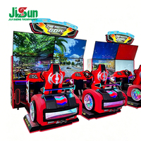 Nouvelle machine de jeu de simulation de course à double écran en métal de 55 pouces à pièces avec 1 an de garantie pour les centres de divertissement
