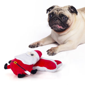 Juguetes para mascotas XMAS PLUSH - MATES - DIPPY SANTA W/BONE - RED + Personalizar juguetes de peluche - Product Image 6