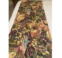 Tissu d'ameublement imprimé fruits tropicaux magnifiques, 22 x 52 pouces, couleurs riches, restant de tissu pour canapé, chaise, mobilier, décoration intérieure