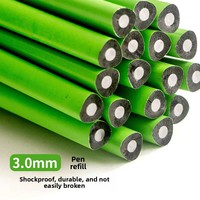 Lot de 10 crayons à mine CX HB/2B en bois vert, avec mine noire laminée, imprimés, de haute qualité, pour examens et écoles