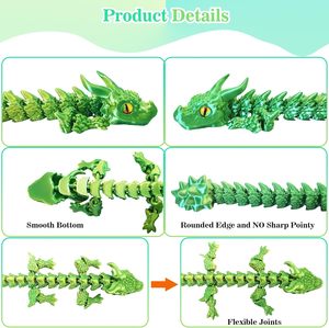 Juego de Huevos de Dragón Amarillo y Verde Impresos en 3D Jinccai Longbao, Juguete Educativo de Plástico Articulado para Niños, Sorpresa de Pascua - Product Image 6