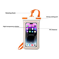 Kantong Ponsel Tahan Air Ipx8 Berkualitas Tinggi Transparan Terbaik, Pouch PVC Universal untuk Ponsel, Kemasan Kotak Transparan