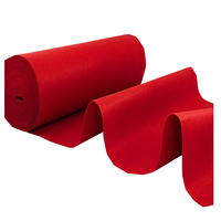 Tapis Rouge Géométrique d'Intérieur/Extérieur pour Camping Mariage, en Rouleau, à Poils Longs, Antidérapant, en Polyester, pour Événements, Aiguilleté pour Décoration Murale et de Voiture