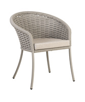 Ensemble de table et chaises en corde de jardin, mobilier d'extérieur au design moderne, pour patio, dîner en plein air,