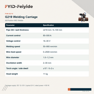 Máquina de Soldadura Orbital de Tipo Cadena FYID FXM-G219 DC MIG, Nueva, 400V 500A, para Soldadura de Tuberías Fijas - Product Image 3