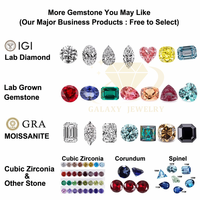 Anting-anting berlian buatan laboratorium, safir merah muda, dan ruby potongan hati, bertahtakan emas 14K, warna-warni, hadiah Valentine untuknya