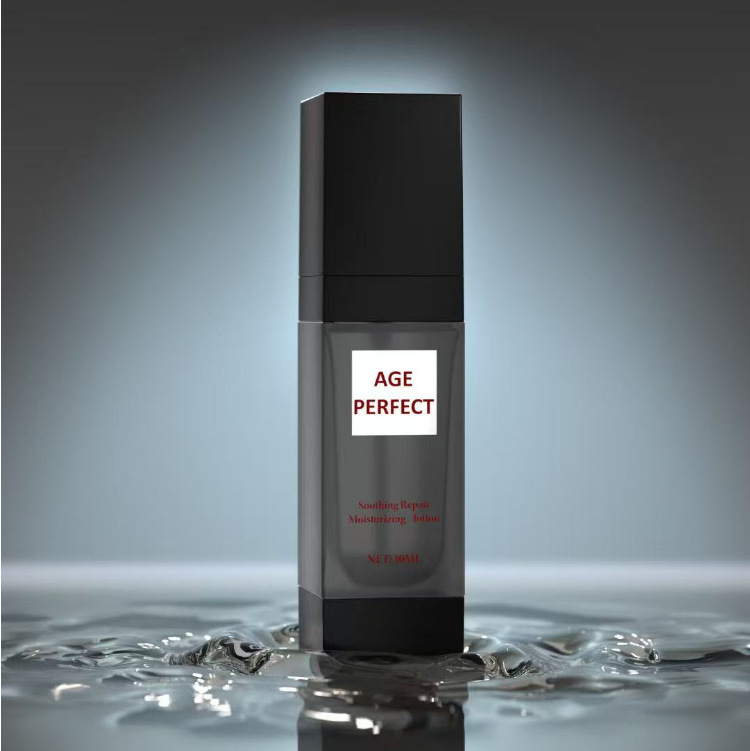 cosmetic luxury glass bottle black