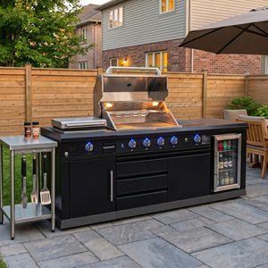 <span class=keywords><strong>Cucina</strong></span> Esterna BBQ con Griglia Anticorrosione, Set <span class=keywords><strong>Cucina</strong></span> Modulare <span class=keywords><strong>in</strong></span> Acciaio Inox 304 <span class=keywords><strong>per</strong></span> Patio e Giardino - Product Image 1